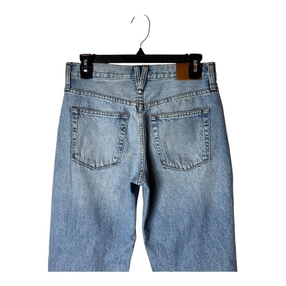 J Crew Jeans Women 24 Petite Blue Medium Wash Distressed Slouchy Boyfriend - Picture 5 of 13